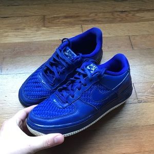 Blue Nike Air Force Ones Low Tops